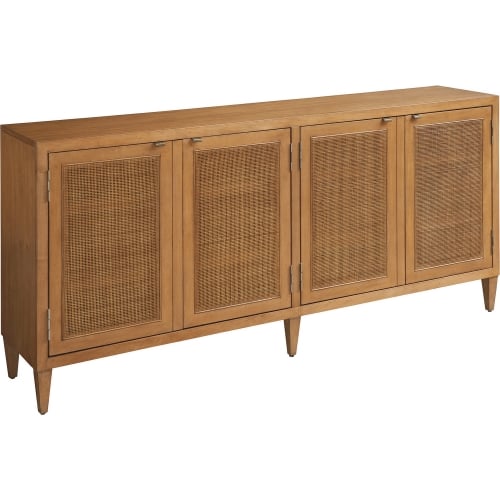 Bluebird 80" TV Stand Media Console in Nutmeg Brown Finish & Cane