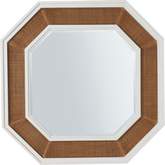 Thalia Octagonal Mirror in Linen White Finish & Cane