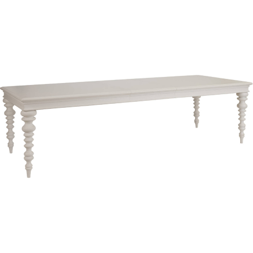 Palazzo 88" Extention Dining Table in Polo Mallet White Finish Wood