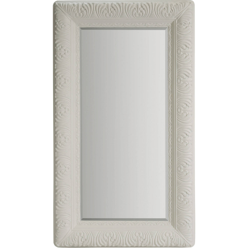 Alicante Floor Mirror in Polo Mallet White Finish Wood