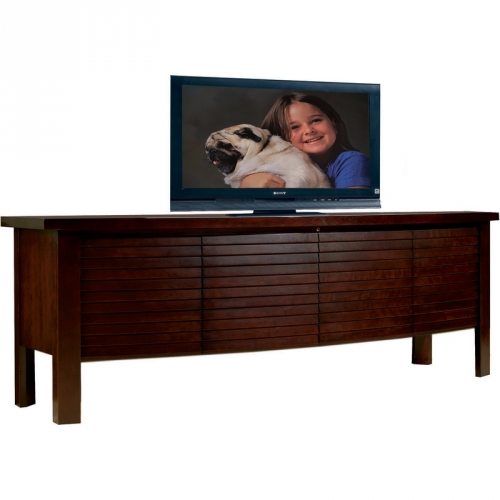 Lumina 84" TV Stand Media Console in Umber Cherry