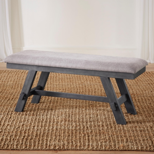 Lawson Dining Bench in Slate & Weathered Gray