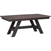 Lawson 90" Pedestal Dining Table in Slate & Weathered Gray Wood