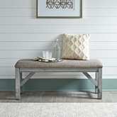 Newport Dining Bench in Smoke Grey & Grey Linen