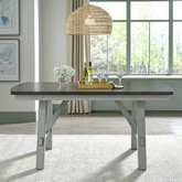 Newport 78" Gathering Height Table in Smoke & Carbon Grey