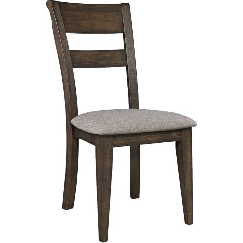 Double Bridge Splat Back Dining Chair in Chestnut Brown (Set of 2)