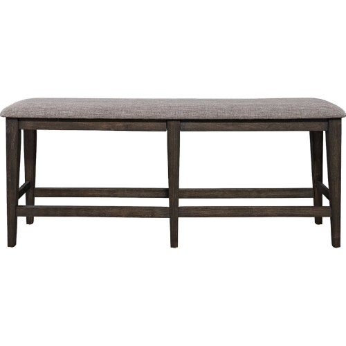 Double Bridge Counter Dining Bench in Chestnut Brown