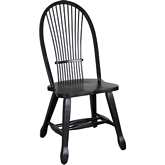 Sheaf Back Dining Chair in Rustic Black Finish (Set of 2)