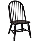 Treasures Bow Back Dining Chair in Black Wood (Set of 2)