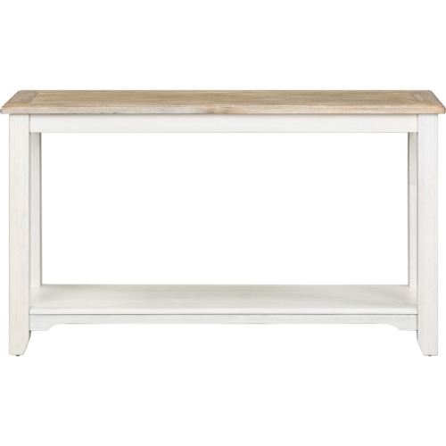 Summerville Sofa Table in White & Brushed Gray