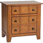 Grandpas Cabin Nightstand in Sandstone Finish Wood