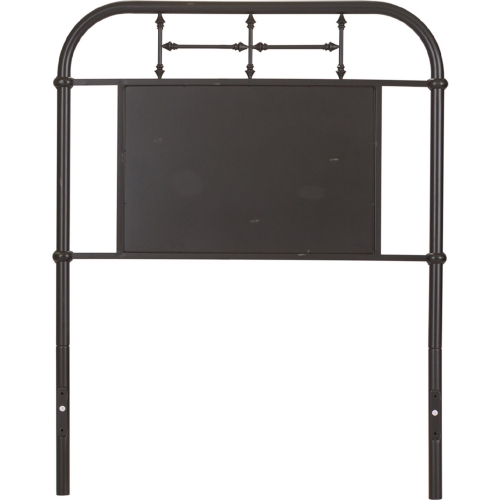 Vintage Series Twin Metal Headboard in Distressed Black