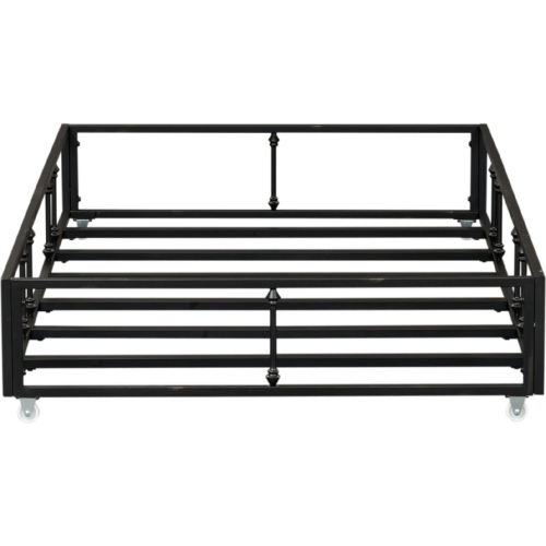 Vintage Series Twin Metal Trundle in Distressed Black