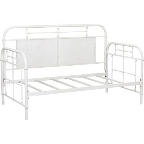 Vintage Series Twin Metal Day Bed in Distressed Antique White