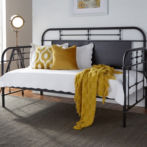 Vintage Series Twin Metal Day Bed in Distressed Black