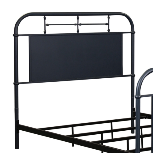 Vintage Series Full Headboard in Distressed Navy Blue Metal