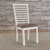 Brook Bay Ladder Back Dining Chair in Grey Linen