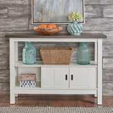 Brook Bay Sideboard in Textured White & Carbon Grey