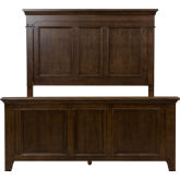 Saddlebrook Queen Panel Bed in Tobacco Brown Wood