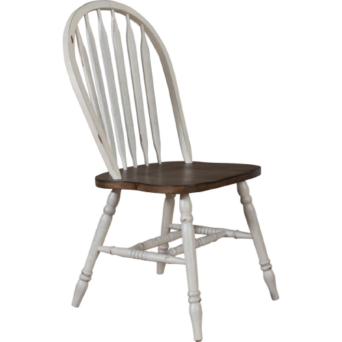 Carolina Crossing Windsor Dining Chair in Antique Honey & White (Set of 2)