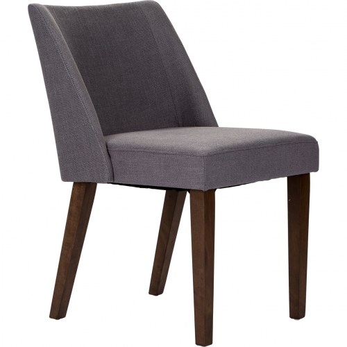 Nido Dining Chair in Walnut & Grey Fabric (Set of 2)