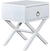 East End 1 Drawer Accent Table in Brushed White Finish