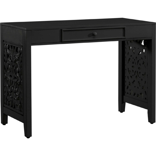 Trellis Lane Accent Writing Desk in Weathered Black Finish Wood