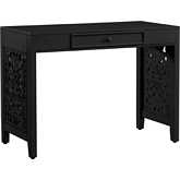 Trellis Lane Accent Writing Desk in Weathered Black Finish Wood