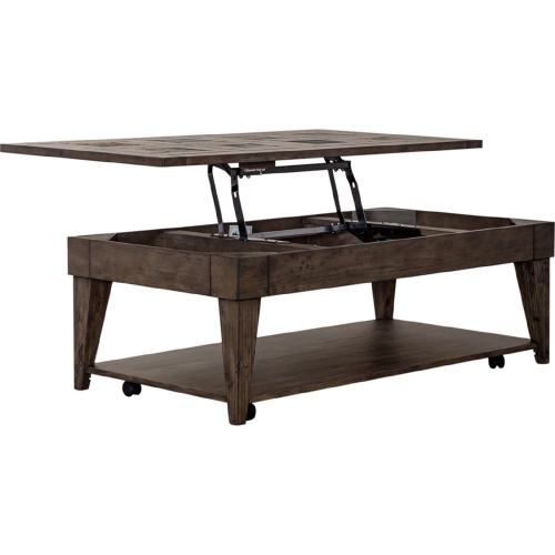 Arrowcreek Lift Top Coffee Cocktail Table in Wood & Slate