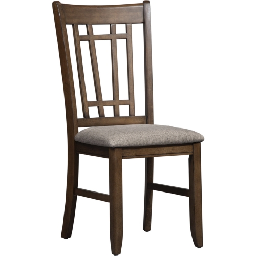 Santa Rosa II Lattice Dining Chair in Honey & Linen (Set of 2)