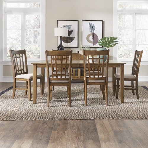 Santa Rosa II 7 Piece Dining Set in Antique Honey