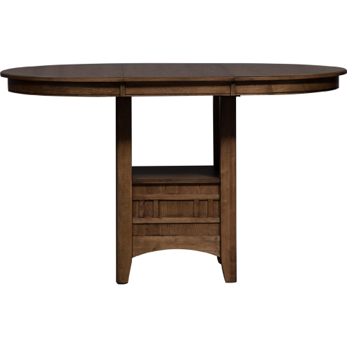 Santa Rosa 60" Storage Pub Height Dining Table in Antique Honey Finish