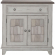 River Place Accent Cabinet in Distressed Riverstone White & Tobacco Brown Finish