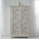 River Place Armoire in Distressed Riverstone White & Tobacco Brown Finish