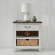 River Place Bedside Chest with Charging in Distressed White & Brown Finish