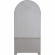 River Place Curio Cabinet in Distressed White, Brown & Seeded Glass