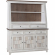 River Place Server & Hutch in Distressed Riverstone White & Tobacco Brown Finish