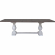 River Place 102" Trestle Dining Table in Distressed White & Tobacco Brown Finish