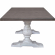 River Place 102" Trestle Dining Table in Distressed White & Tobacco Brown Finish