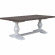 River Place 102" Trestle Dining Table in Distressed White & Tobacco Brown Finish