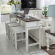 River Place Console Stool in Distressed Riverstone White Finish