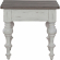 River Place End Table in Distressed Riverstone White & Tobacco Brown Finish