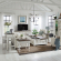 River Place Console Stool in Distressed Riverstone White Finish