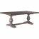 River Place 102" Trestle Dining Table in Distressed Gray & Tobacco Brown Finish