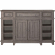 River Place Breakfront Server in Distressed Gray & Tobacco Brown Finish