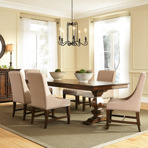 Armand 7 Piece Dining Set in Antique Brownstone