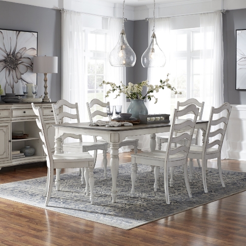 Magnolia Manor 7 Piece Dining Set in Antique White