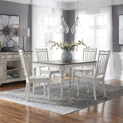 Magnolia Manor 5 Piece Dining Set in Antique White