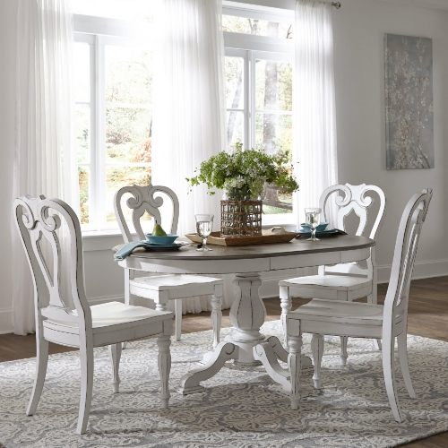 Magnolia Manor 5 Piece Dining Set in Antique White