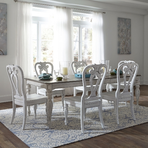 Magnolia Manor 7 Piece Dining Set in Antique White